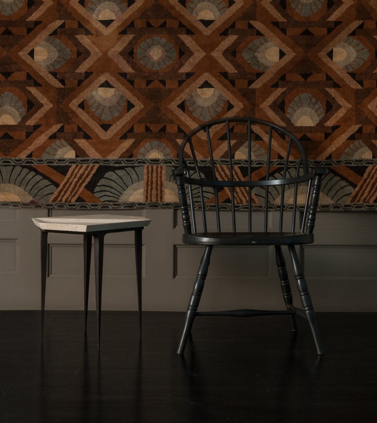 Set of 6 Steel Windsor Arm Chairs