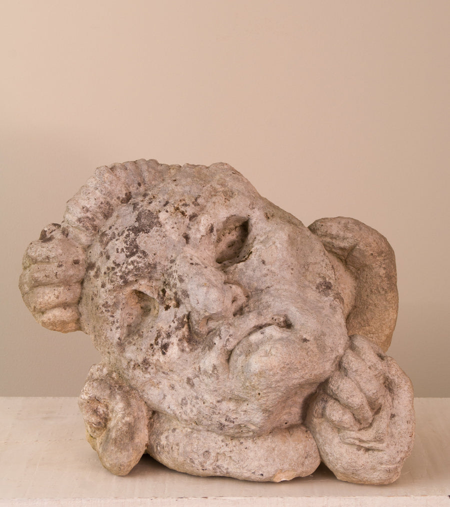 19th Century Grotesque Stone Mask