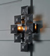 3-Squared Sconce, Black