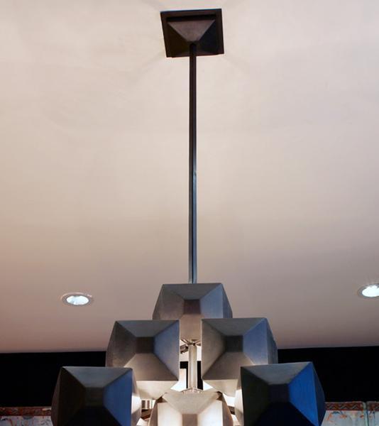 3-Squared Chandelier, Black