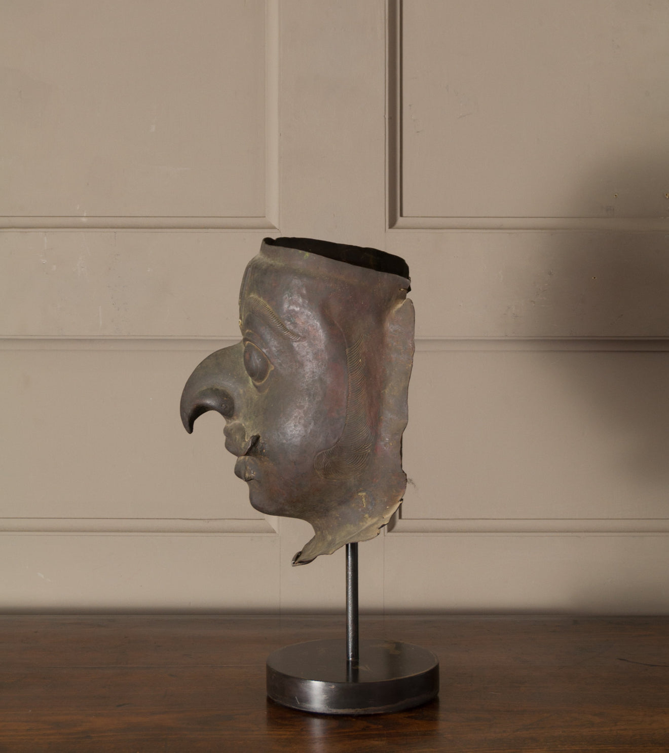 Indonesian Garuda mask on mount