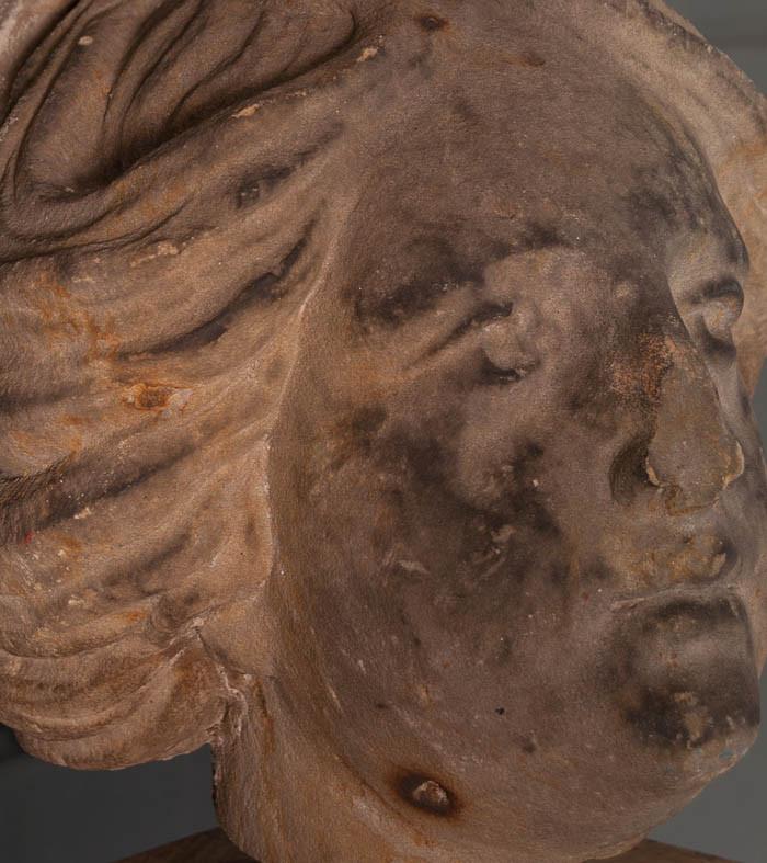 Antique Carved Stone Head