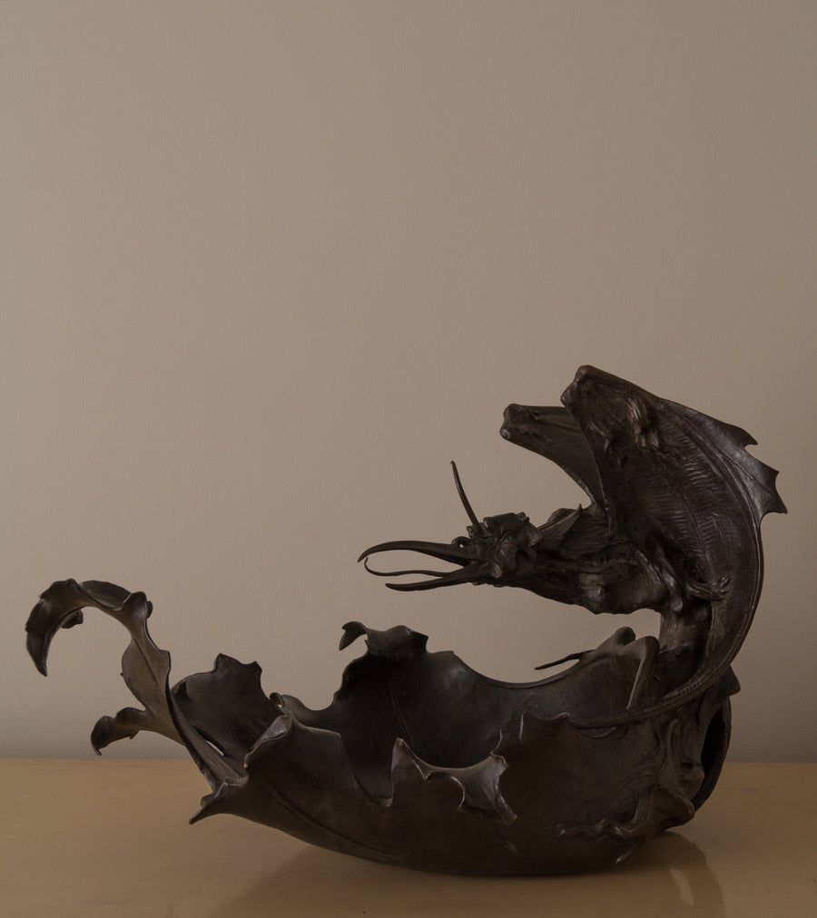 Austrian Symbolist Style Dragon Bowl