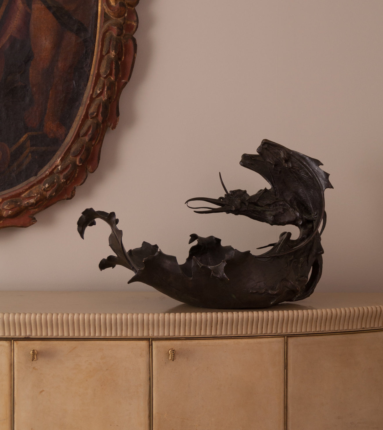 Austrian Symbolist Style Dragon Bowl