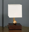 Brass Ball Wenge Boudoir Table Lamp by Lika Moore