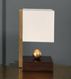 Brass Ball Wenge Boudoir Table Lamp by Lika Moore