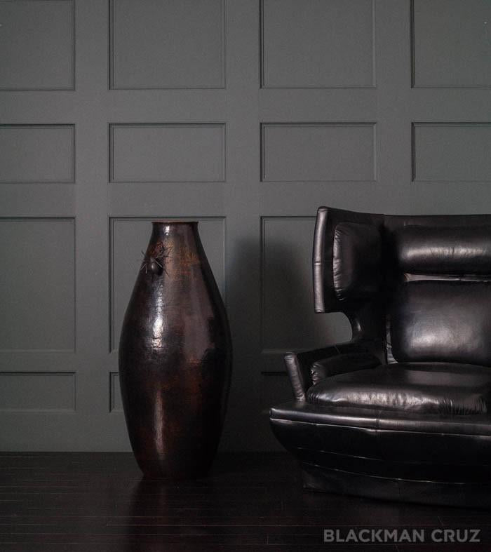 Tall Copper Vase with Spider