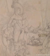 Bacchanalia Graphite Drawing