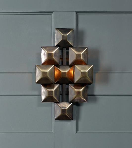 3-Squared Sconce, Nickel