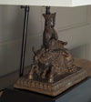 Bbuddhist Deity, Guan Yin Upon Unicorn Table Lamp