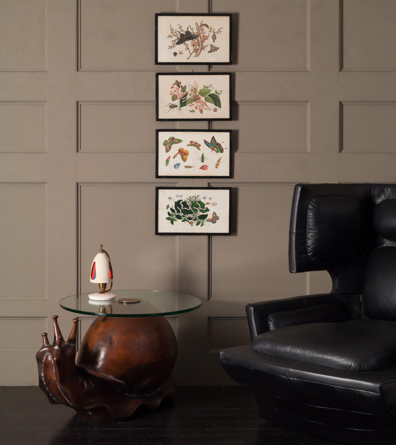 Collection of 4 Chinese Entomology Paintings on Rice Paper