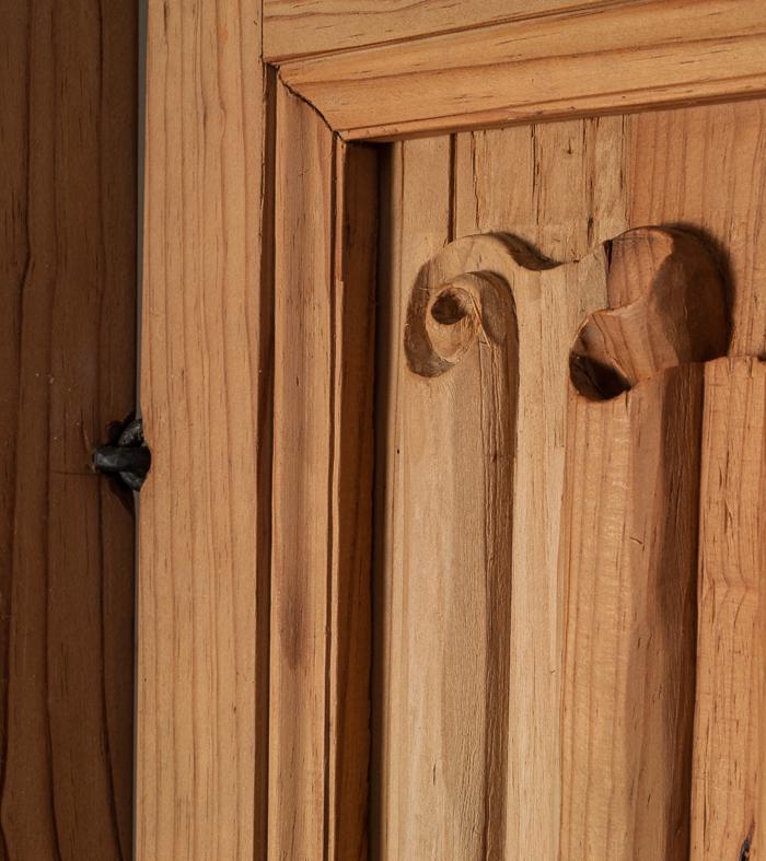 Linenfold 4 Panel Folding Screen by Mike Diaz