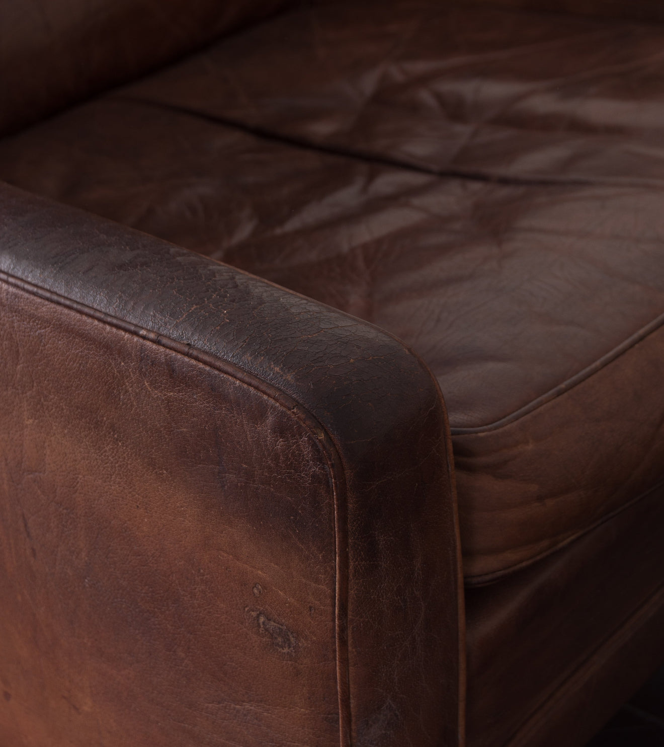 Danish Wing-Back Chair with Ottoman, in the Style of Borge Morgensen