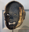 Japanese Edo Period Paper Mache Noh Theatre Mask, Black