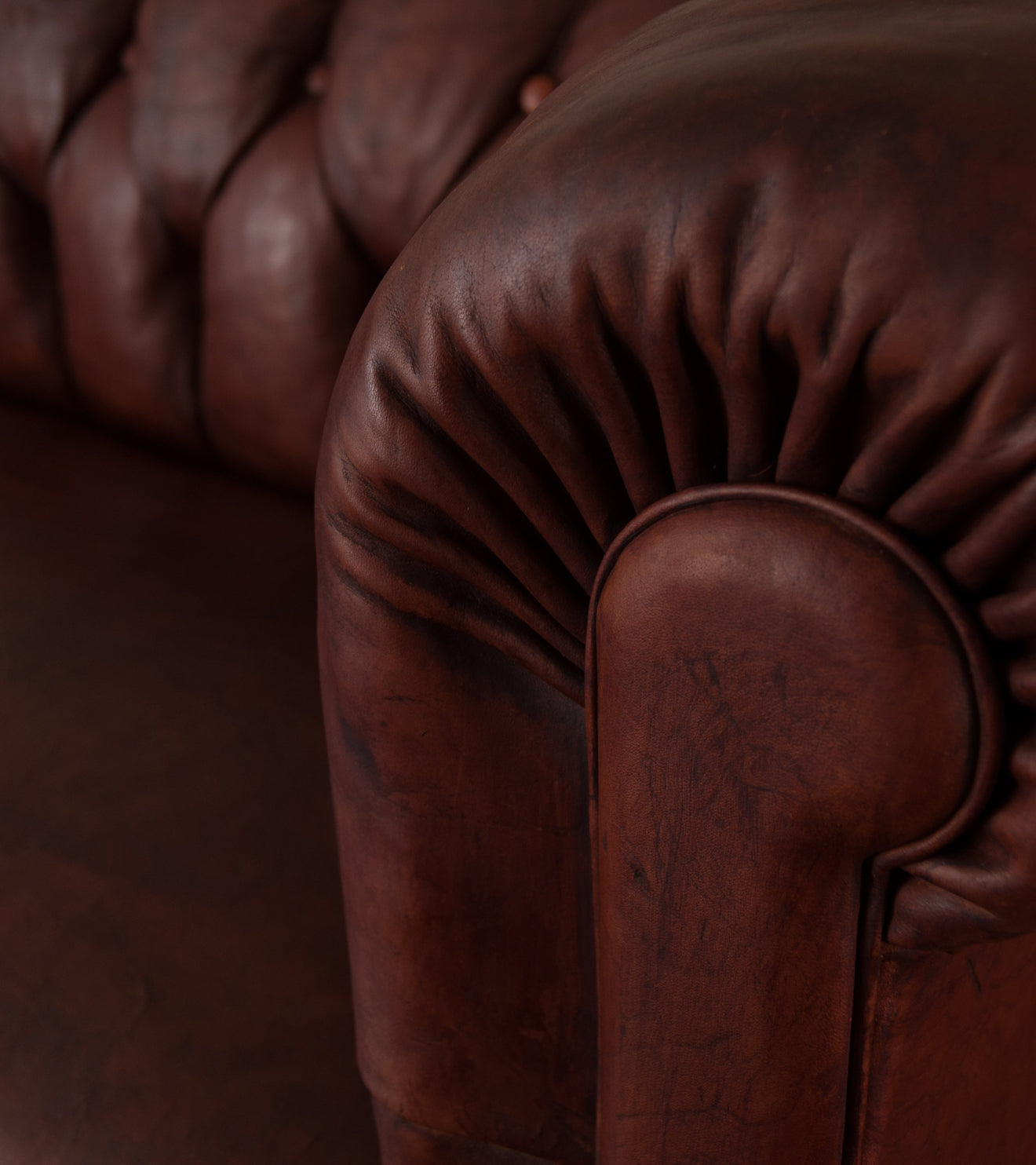 Edwardian Chesterfield Leather Sofa