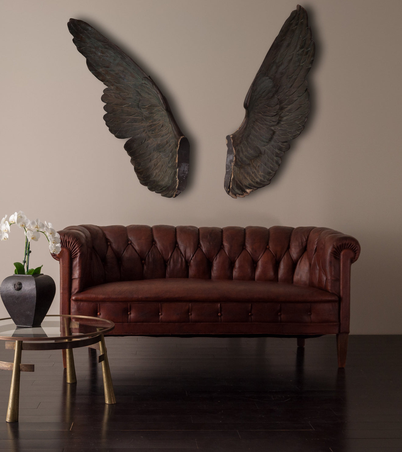 Edwardian Chesterfield Leather Sofa