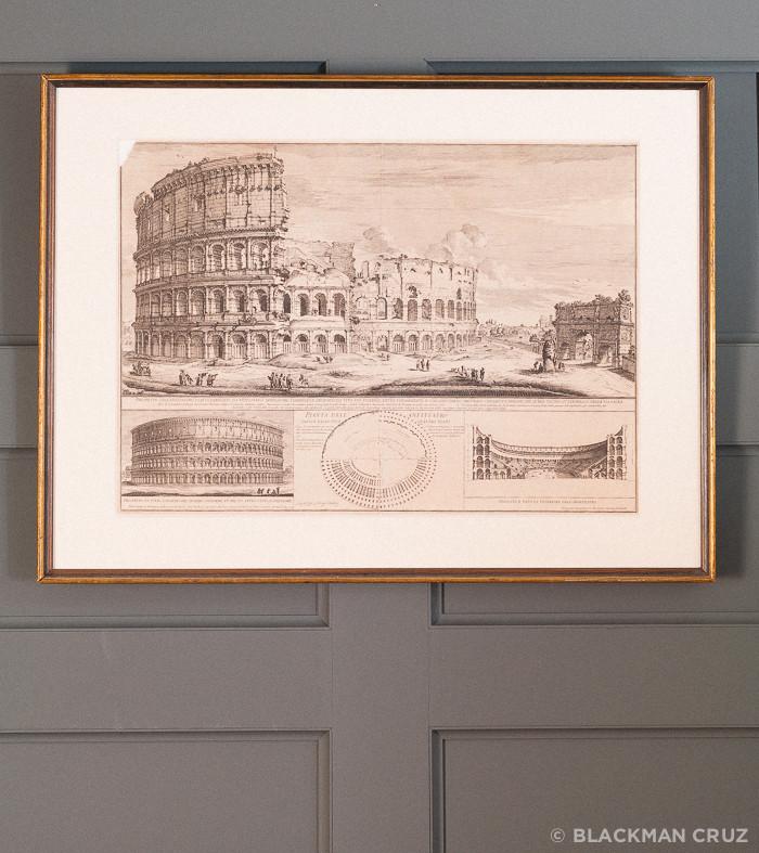 Engraving of Colosseum in Rome