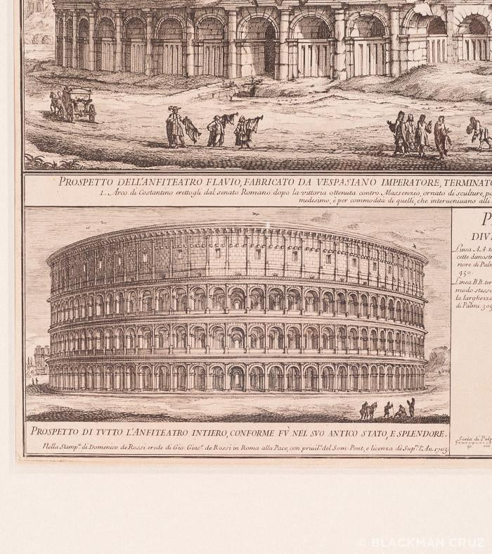 Engraving of Colosseum in Rome