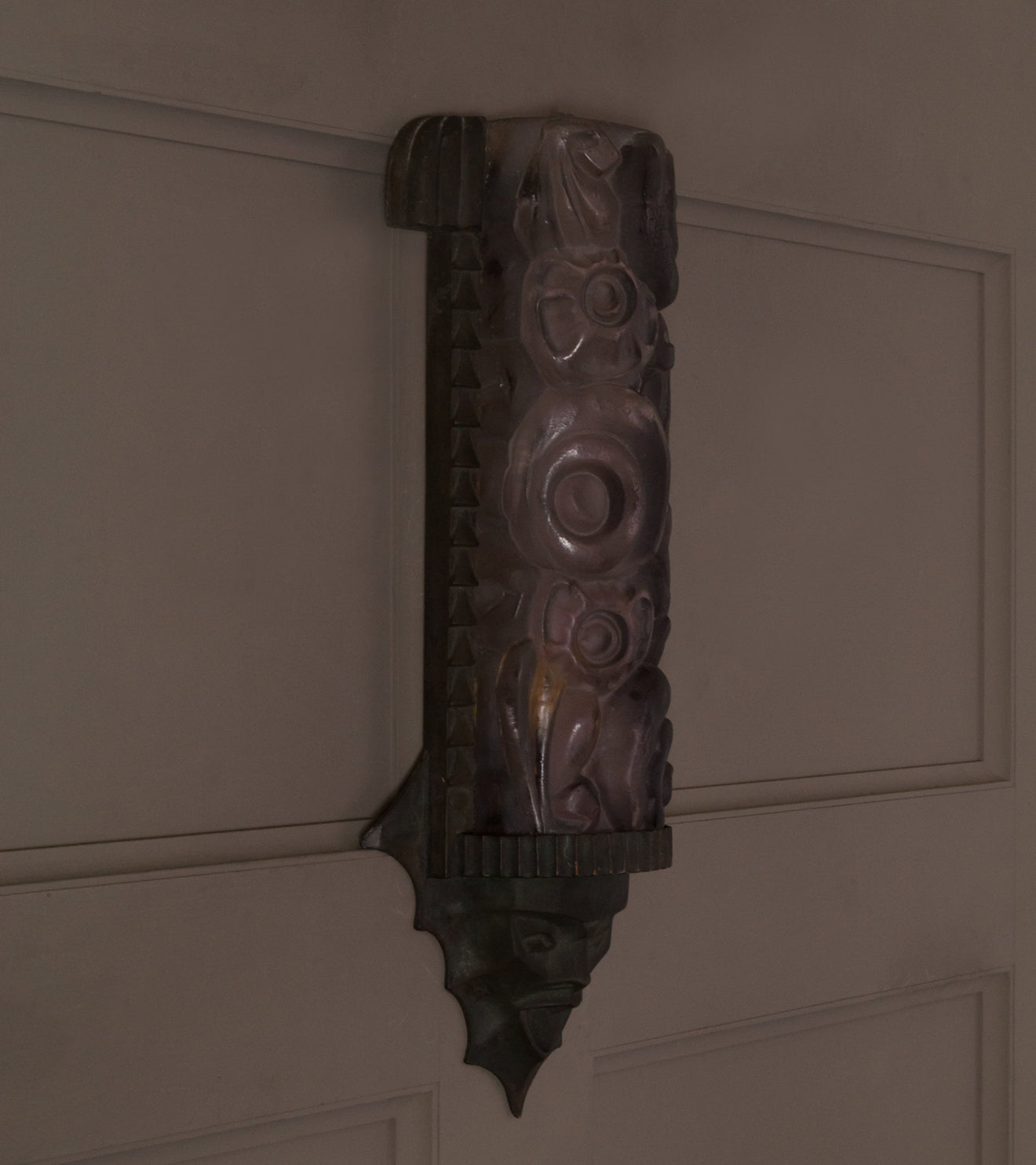 French Deco Frosted Glass Sconce