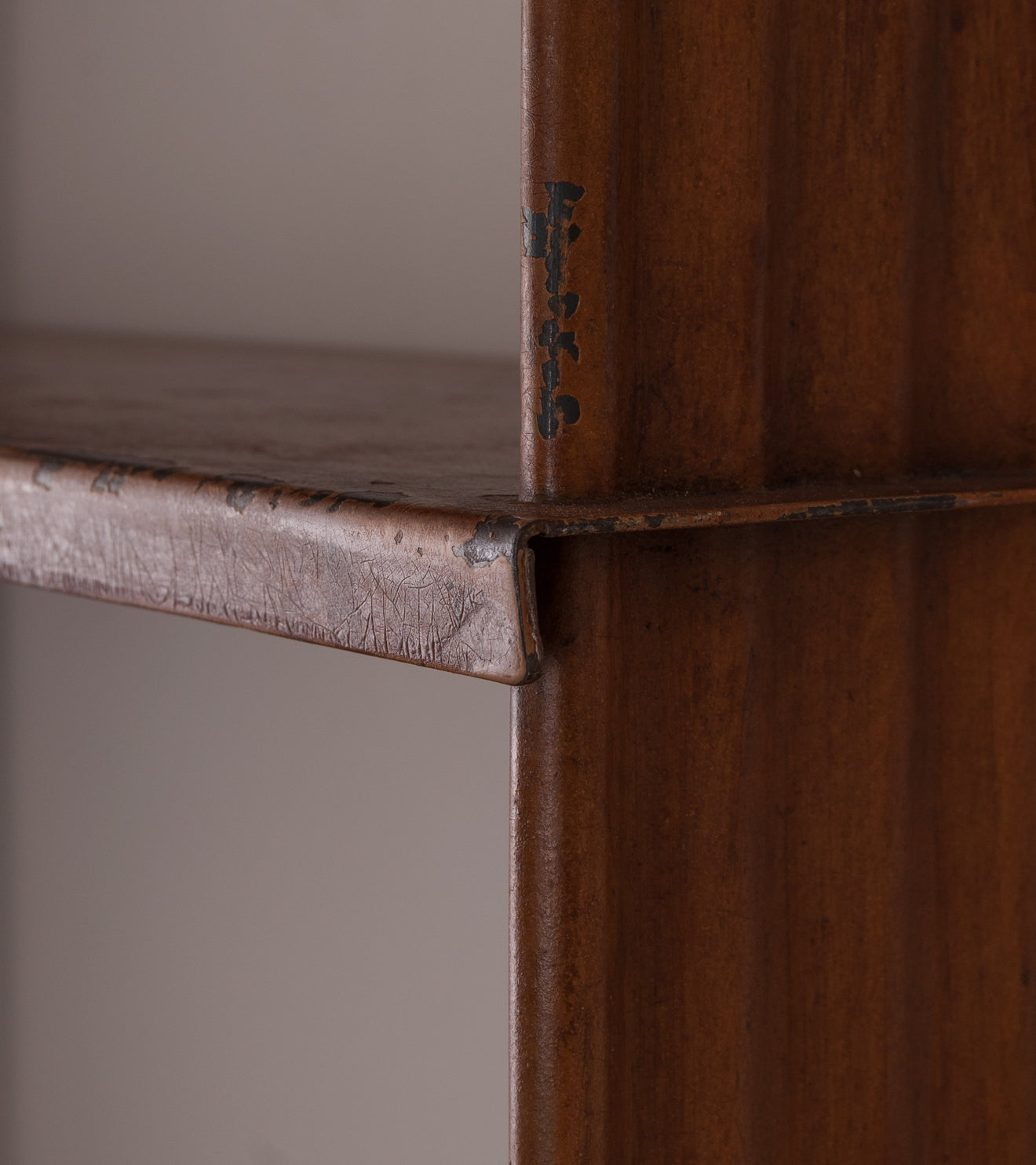 Faux Bois Painted Steel Bookcase