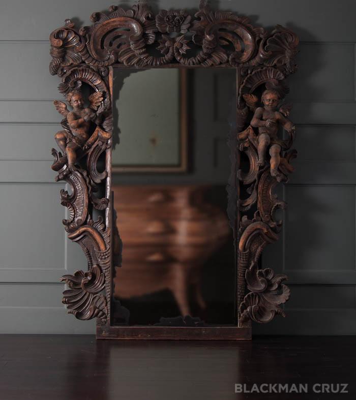 Richly Carved Baroque Mirror
