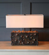 Studded Table Lamp, Large Horizontal by Lika Moore