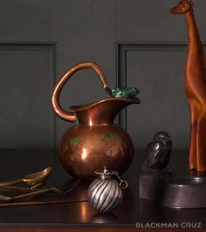 Los Castillo Pitcher with Carved Stone Frog