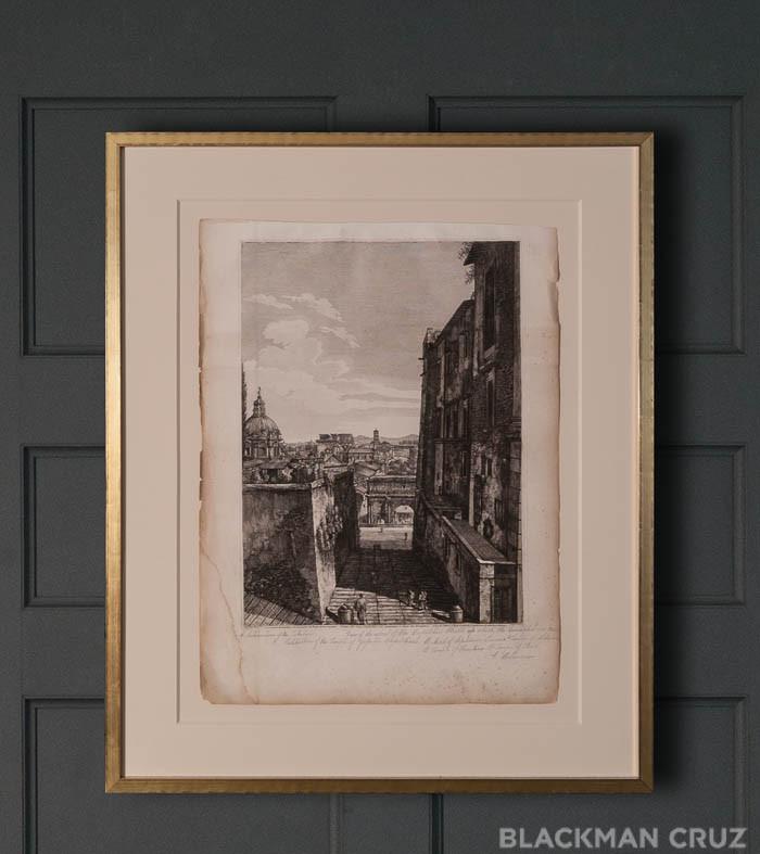 Rome Copperplate Engraving by Luigi Rossini