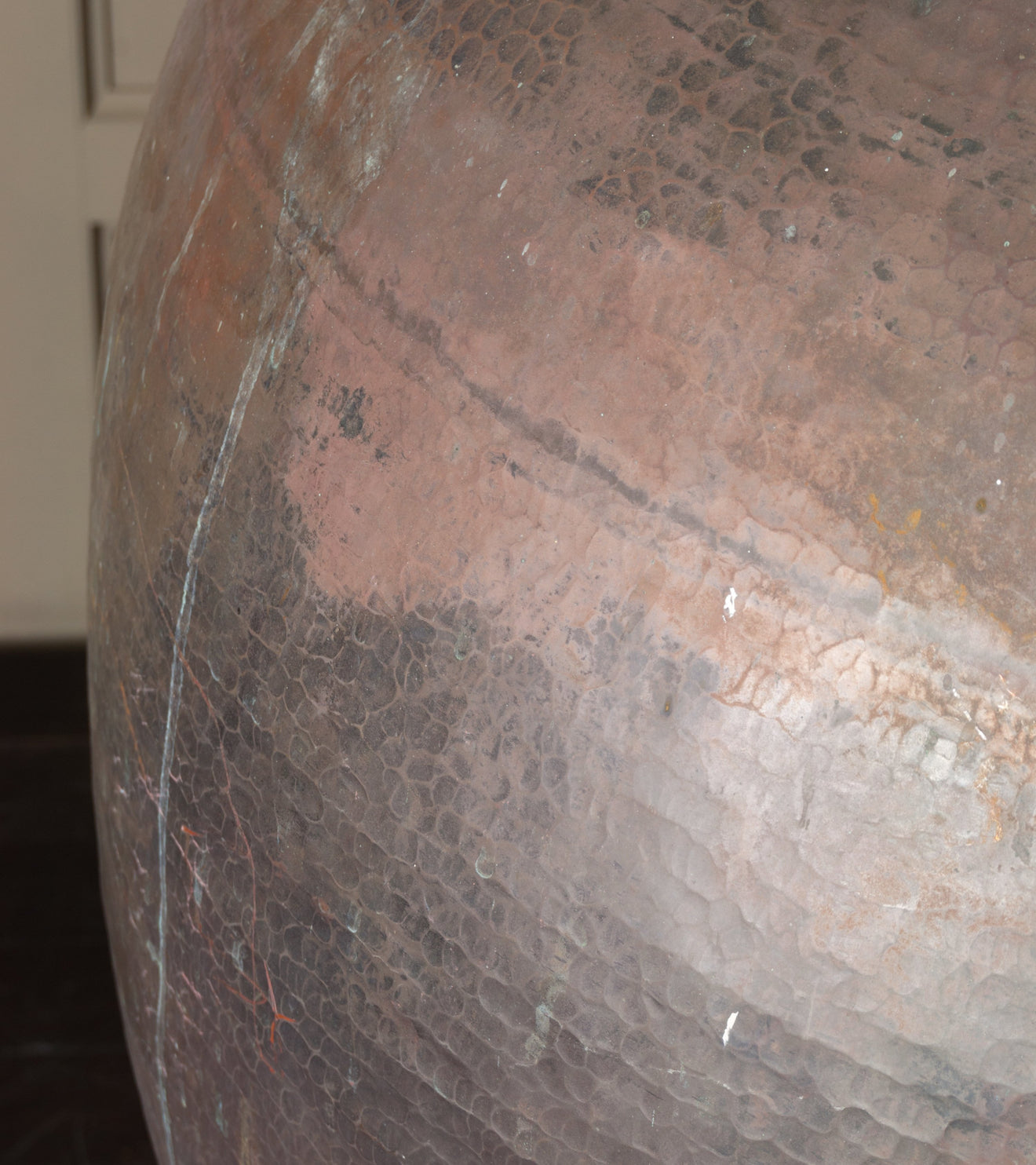 Monumental Hammered Copper Urn, Large