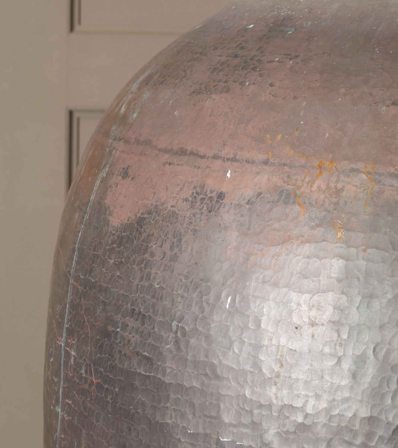 Monumental Hammered Copper Urn, Large