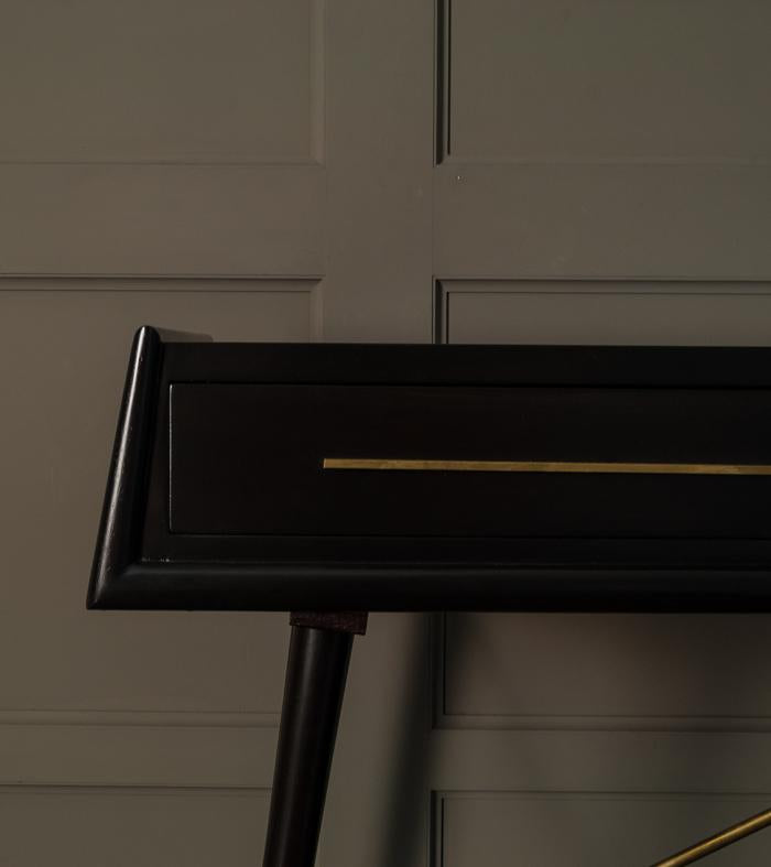 Mid Century 3-Drawer Mahogany Console