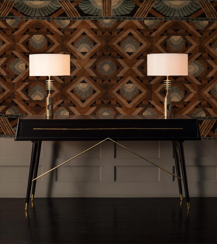 Mid Century 3-Drawer Mahogany Console