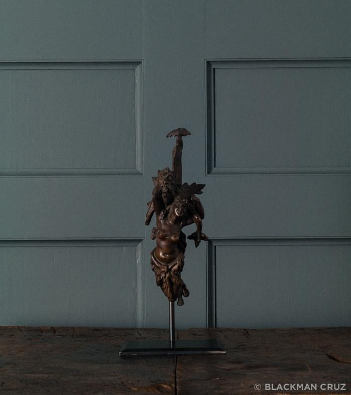 Mounted Satyr and Gargoyle Figures