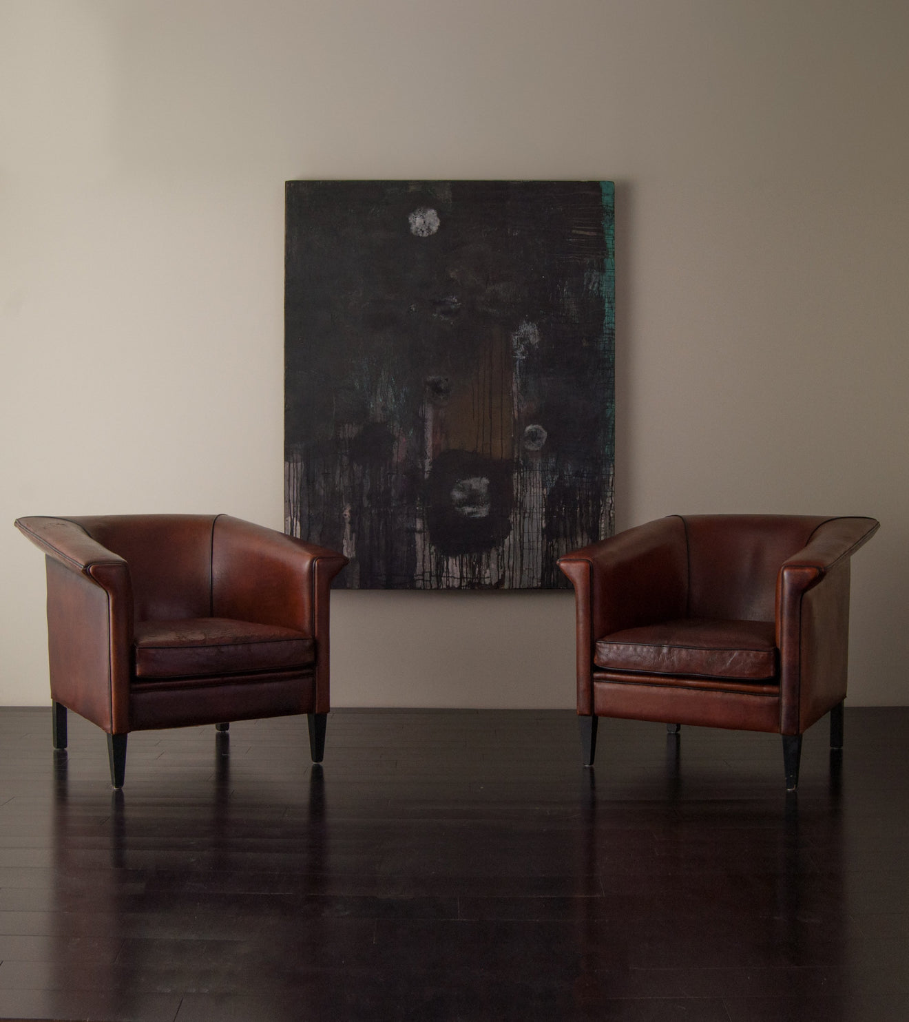 Pair of Italian Fin Shaped Arm Chairs