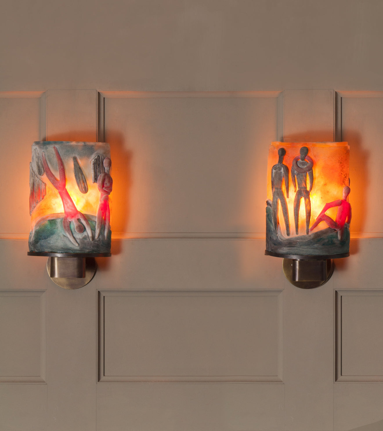 Pair of Napoleone Martinuzzi (1892 - 1977) Scavo Sconces