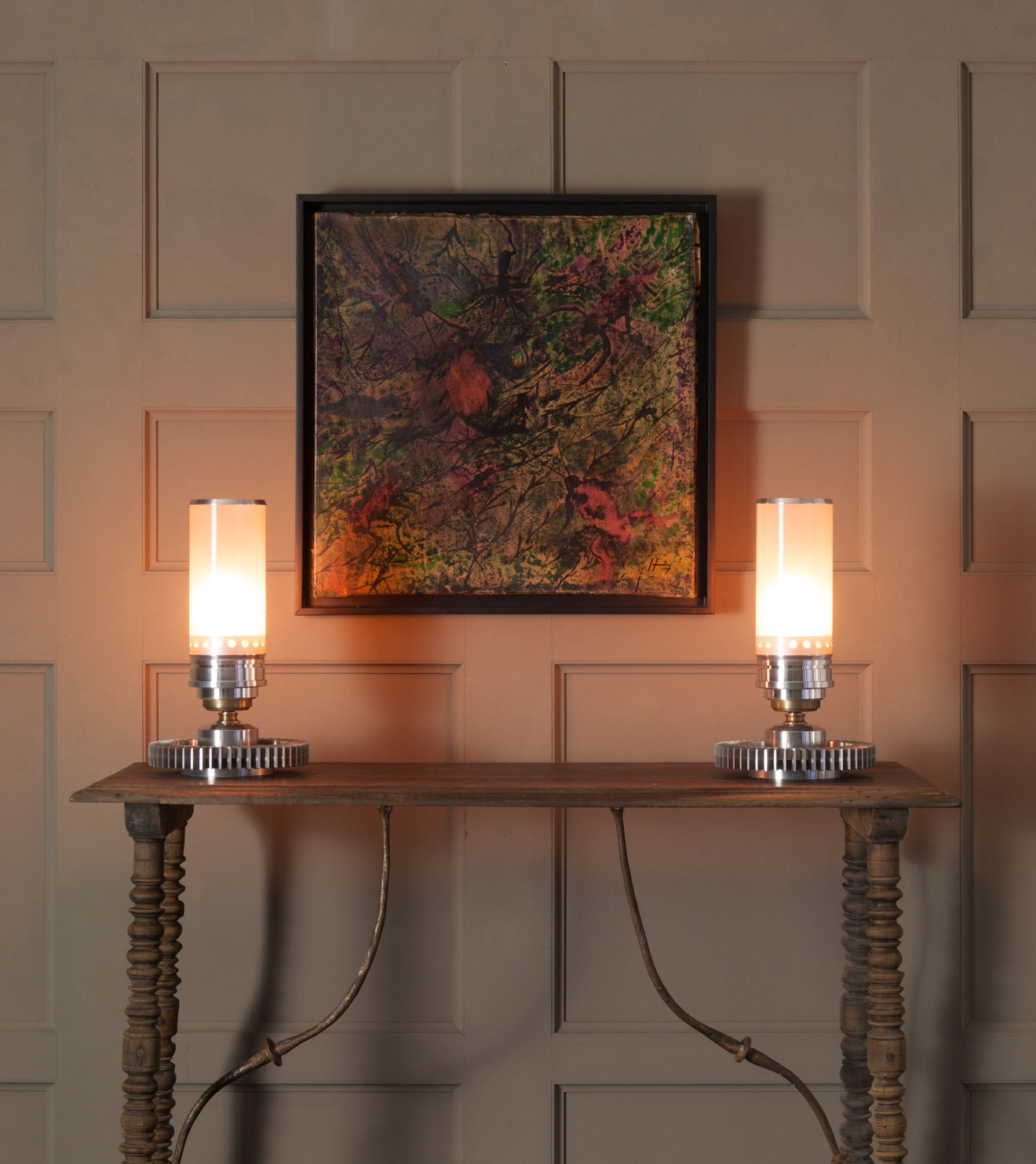 Pair of Solaris Lamps by Gianni Vallino