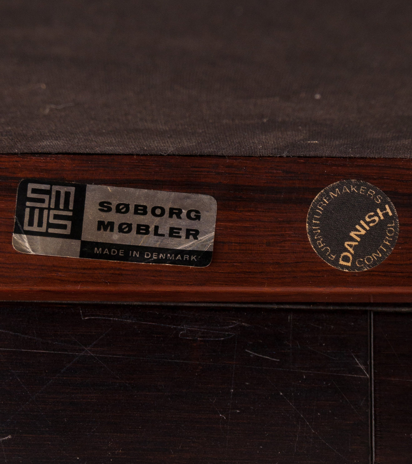 Pair of Suborg Môbler Lounge Chairs with Ottomans