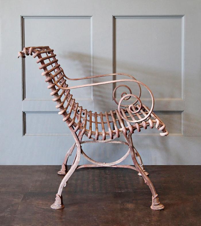 Pair of Iron Garden Armchairs