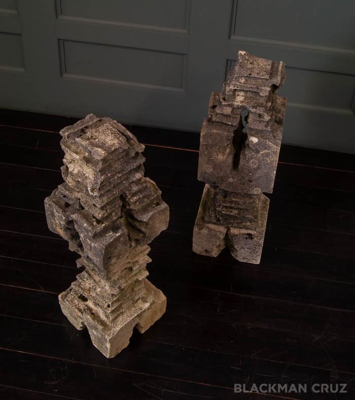 Pair of Brutalist Sculptures by Steve Karr