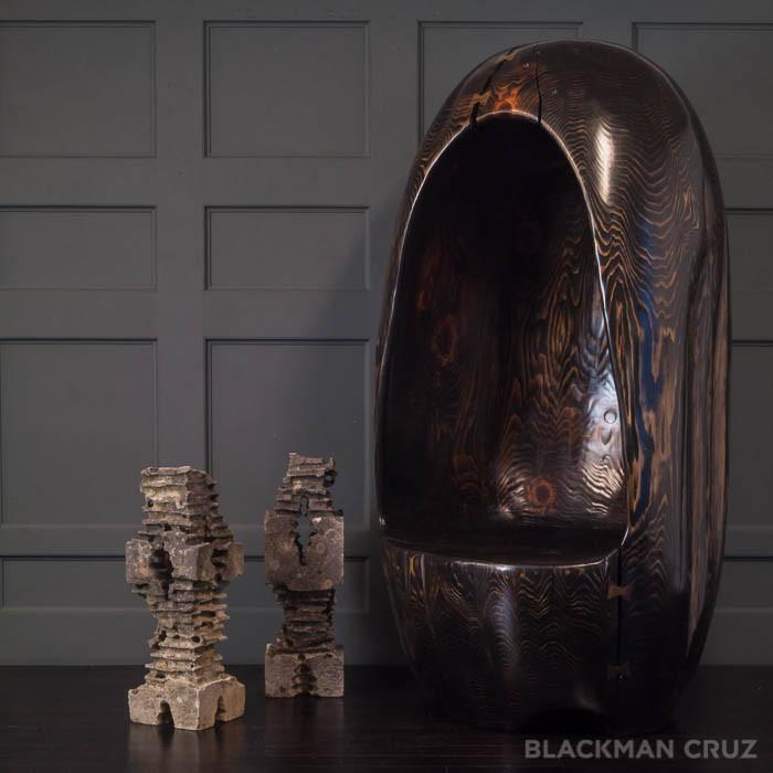 Pair of Brutalist Sculptures by Steve Karr