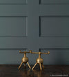 Pair of Christopher Dresser Arts & Crafts Brass Fire Dogs