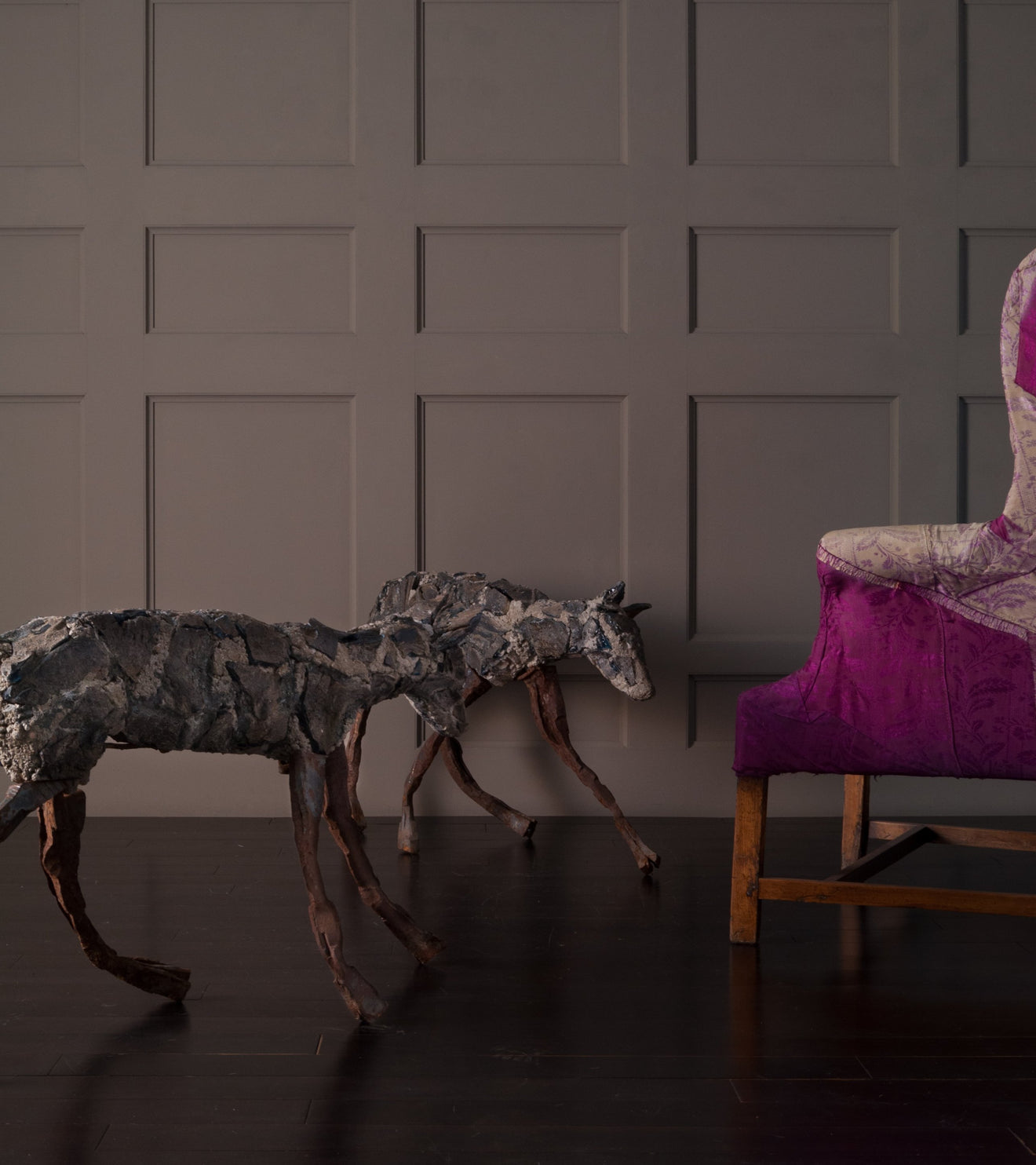 Kevin Lockau, Pair of Coyote Sculptures