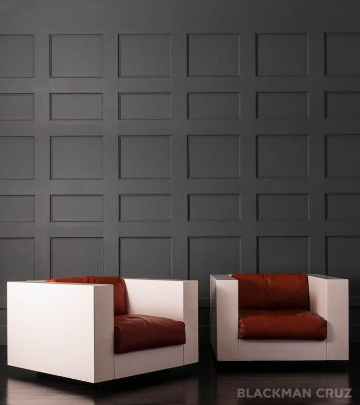 Pair of 'Saratoga' Cube Chairs by Massimo Vignelli For Poltronova