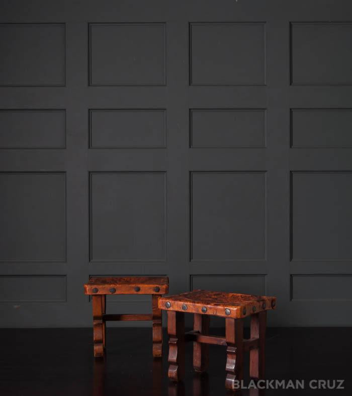 Pair of Leather Stools