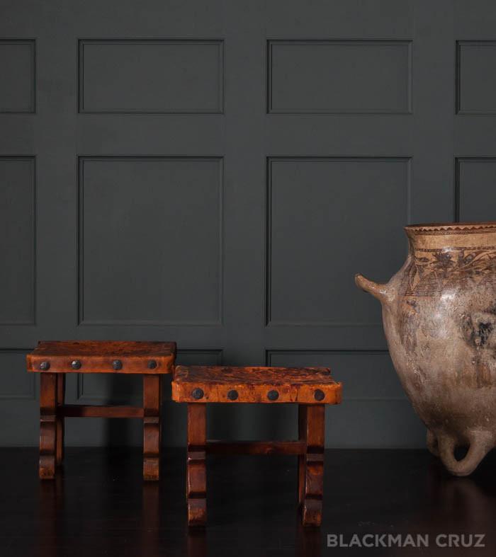 Pair of Leather Stools