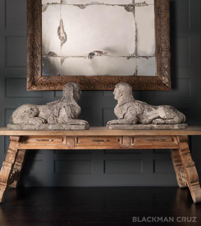 Pair of Stone Sphinxes