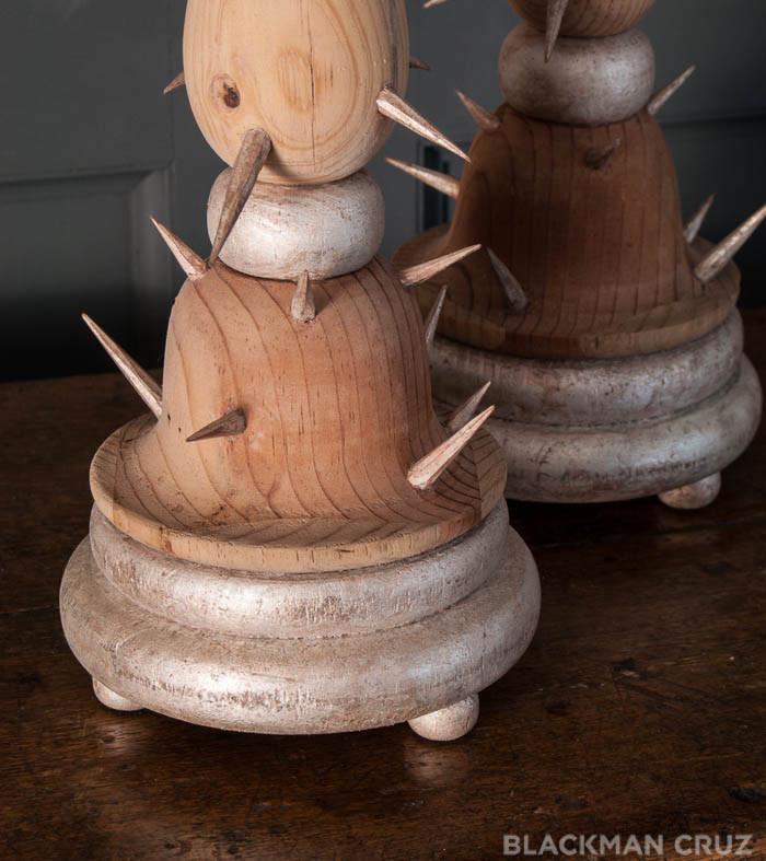 'Fidelis' Pair of Thorned Altar Sticks by Mike Diaz