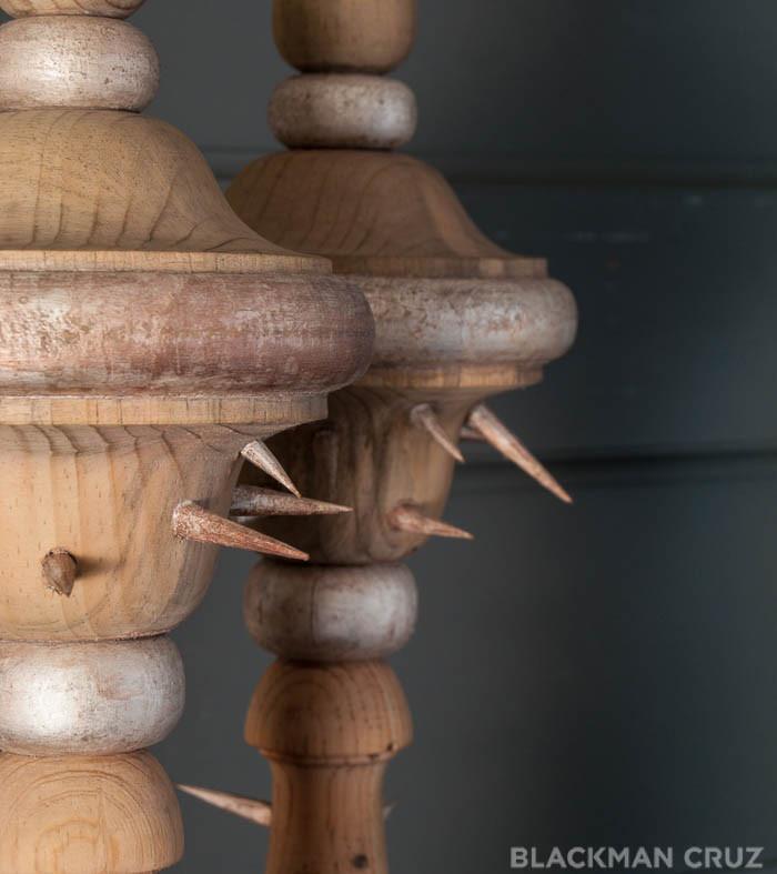 'Fidelis' Pair of Thorned Altar Sticks by Mike Diaz