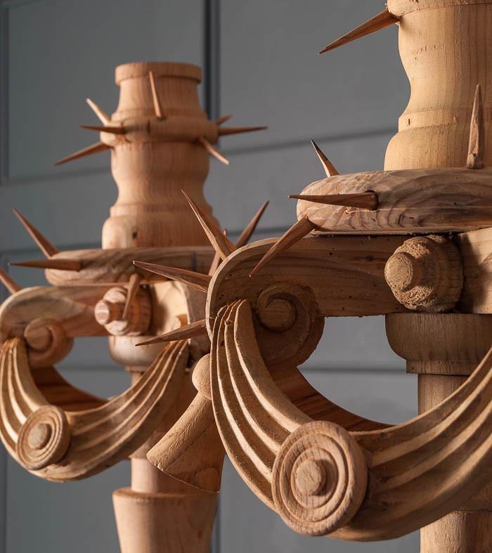 Pair of 'Patria' Handcrafted Candlesticks by Mike Diaz