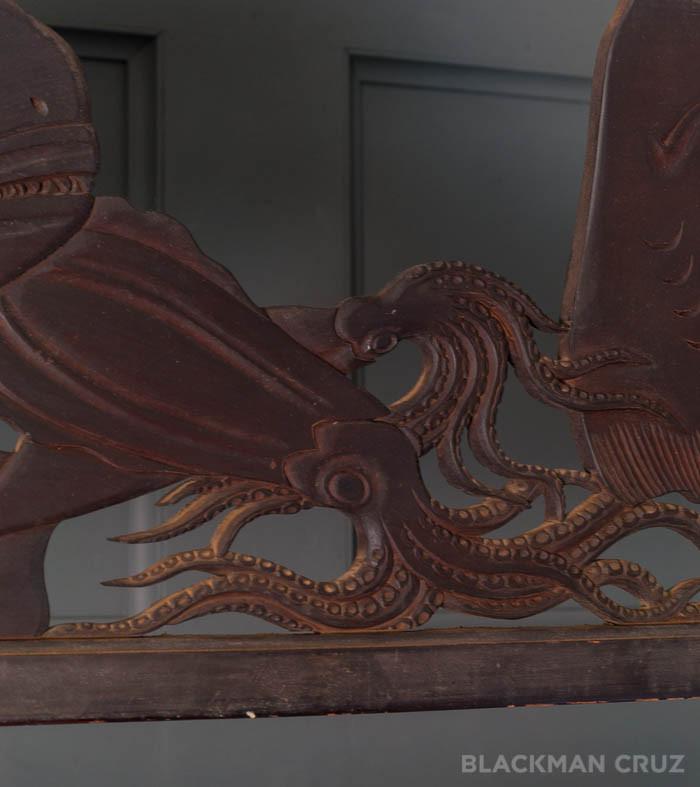 Pair of Very Fine Japanese Ranma, Architectual Panels with Fish Motif